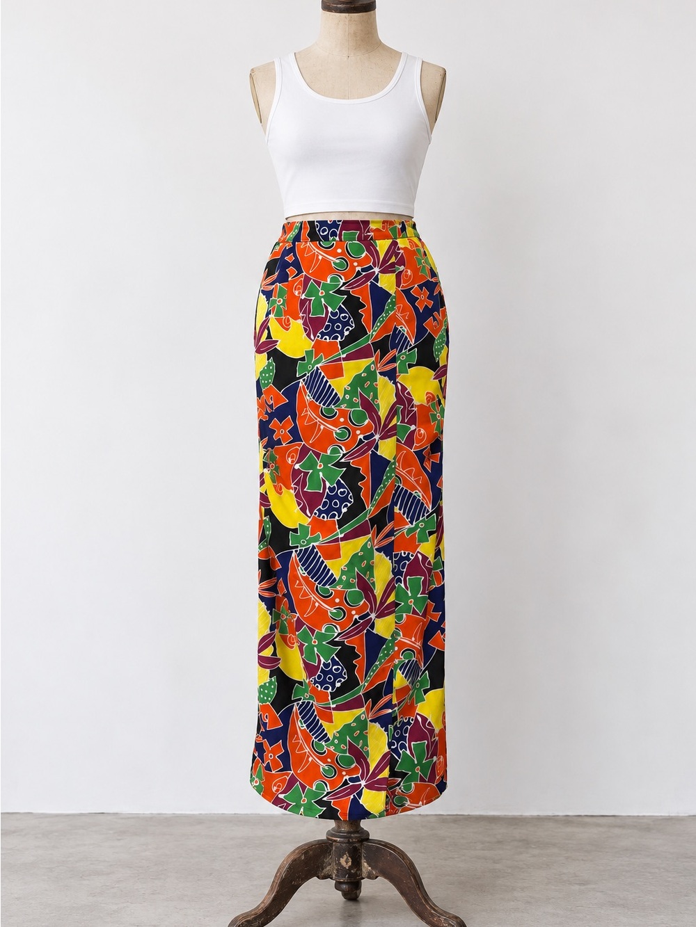 Abstract Boho Maxi Skirt